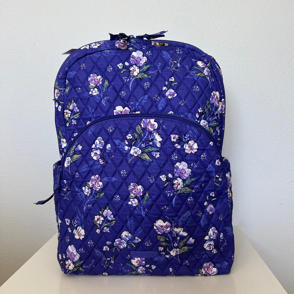 Vera Bradley Essential Large Backpack Wild Roses Purple